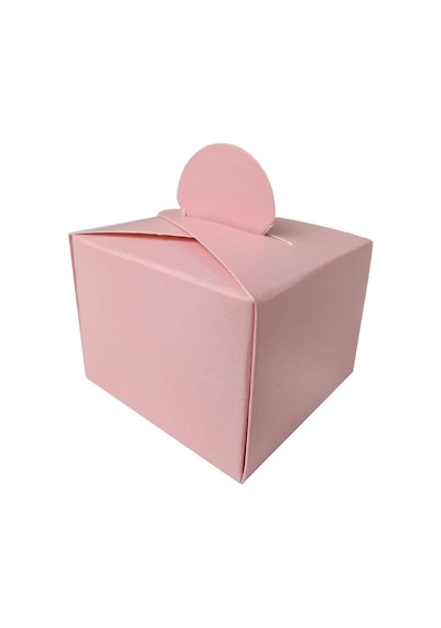 LOKUMLUK KARTON KUTU MAKARON PEMBE PK:25