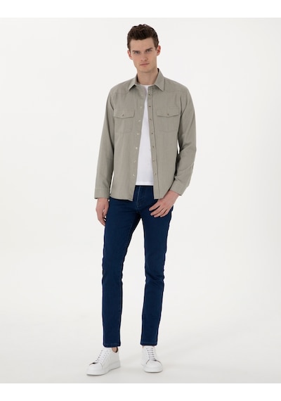 Pierre Cardin Erkek Açık Haki Gömlek Jean 50305630-vr183 Açık Haki