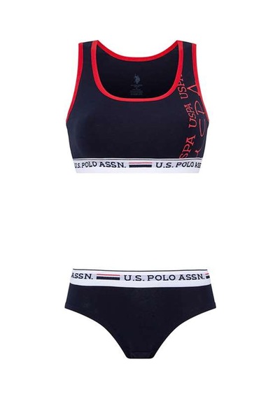 U.S. Polo Assn. U.s Polo Assn. 66255 Kadın Büstiyer Şort Takım-lacivert Lacivert