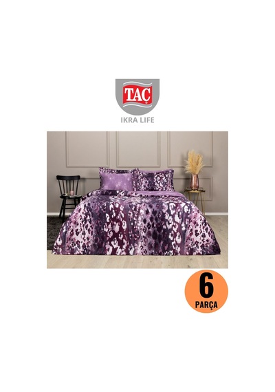 Meuse Murdum Deluxe Saten Cift Kişilik Nevresim Takımı Mor
