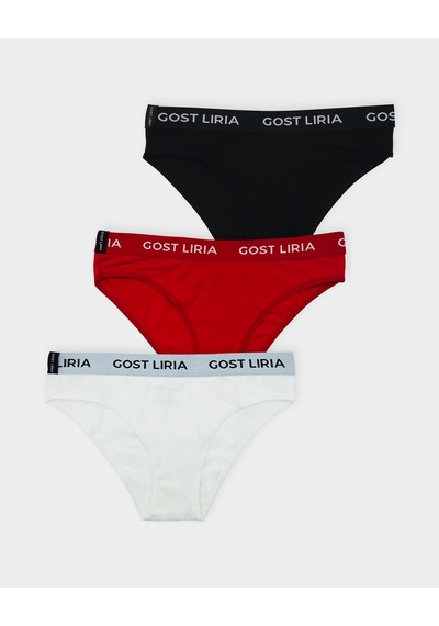 Gost Liria Powder Trio Kadın Slip 3 Lü Paket - Çok Renkli Çok Renkli