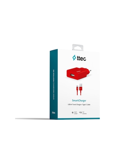 Ttec SmartCharger 2.1A Seyahat Şarj Aleti + Type-C Kablo