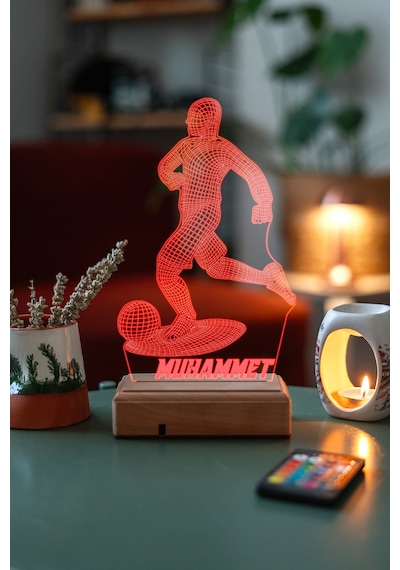 Futbol Ve Futbolcu Sevenlere Hediye 3D Gece Lambası