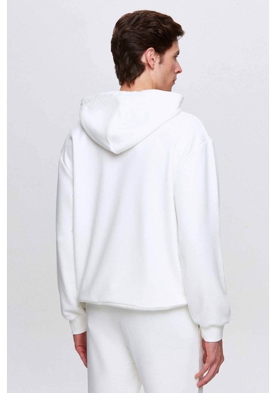 D's Damat Relaxed Fit Ekru Baskılı Sweatshirt 3ECE24ORT0240 Ekru