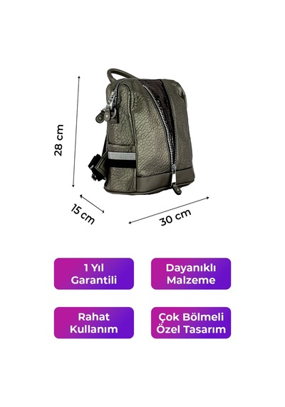 Kriste Bell Kadın Sırt Çanta Pewter 26457 Bej