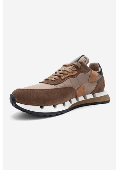 Luvishoes Vıan Bej Kahverengi Hakiki Deri Kadın Spor Ayakkabı Kahverengi - Bej