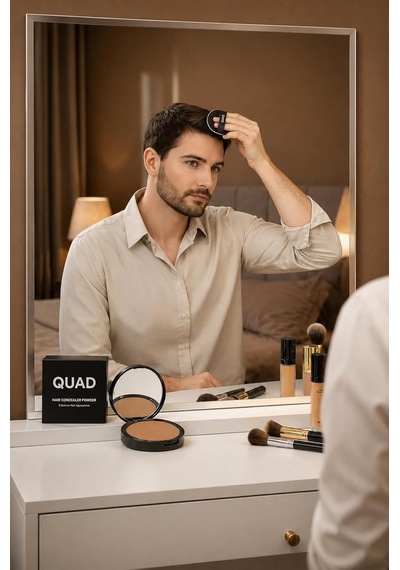Unisex Saç Ve Sakal Kapatıcı Dolgunlaştırıcı Pudra, Açık Kahve, 12gr, Doğal Görünüm, Anında Hacim Çok Renkli