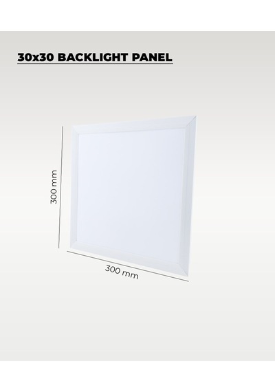 24w 30x30 Backlight Led Panel Armatür 4000k Gün Işığı 2 Adet Beyaz