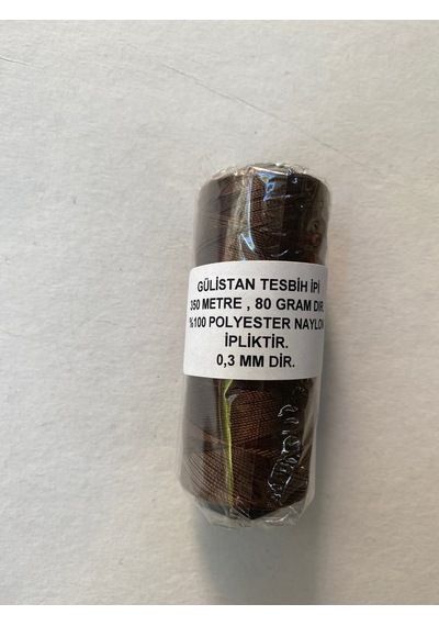 Kahverengi Makaralı İnce Tesbih İpi...350 Metre . 80 Gramdır..
