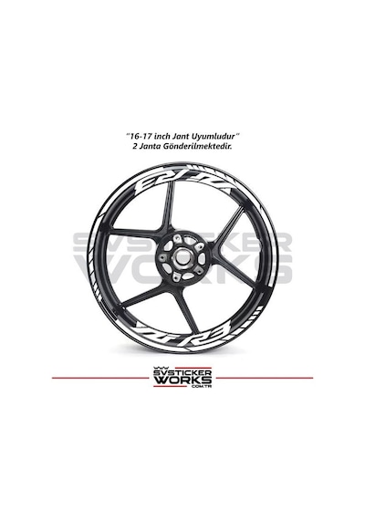 Yamaha Yzf-r3 Yazılı Jant Sticker Dış Ve İç Set Sticker Jant Şeridi Beyaz 37791862