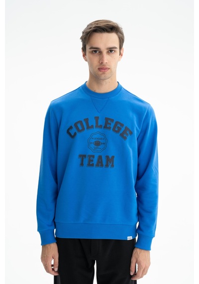 AR-MA Arma Erkek Yazı Baskılı Regular Fit Şardonsuz 3 İplik Bisiklet Yaka Sweatshirt 001