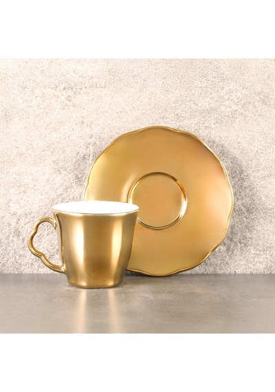 Aryıldız Stellar Gold 4 Parça 2 Kişilik Türk Kahve Fincan Takımı 90 Ml Çok Renkli