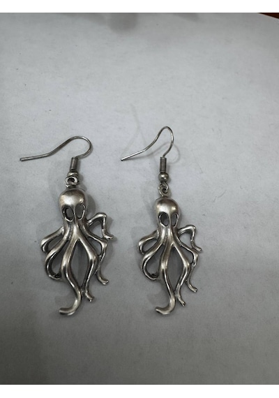 Deep Octo Ahtapot Figürlü Gümüş Renk Unisex Metal Anahtarlık