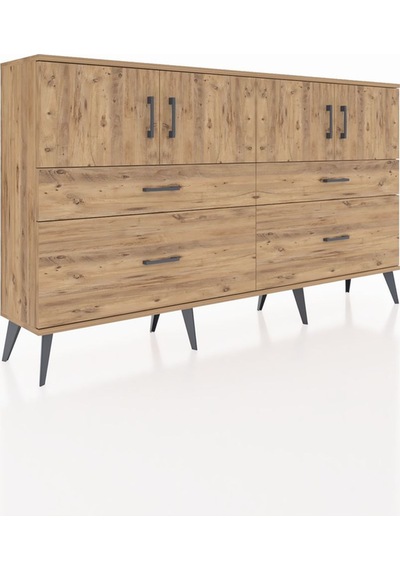 Arges Konsol 2 Raflı 4 Çekmeceli 4 Kapaklı 176x30x99 Çam-çam Çam-çam Arges Konsol 2 Raflı 4 Çekmeceli 4 Kapaklı 176x30x99 Çam-çam Çam-çam