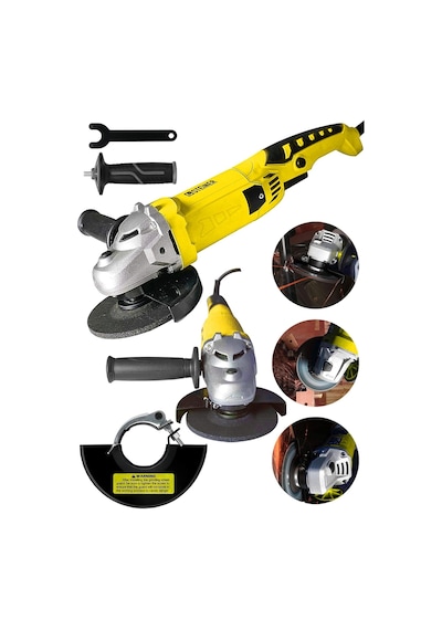 Tr Alman 3000 Watt Devir Ayarli Sjs Çift Metal Dişli Şanzuman Demir Metal Kesme Taşlama Makinesi 125mm