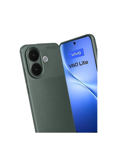 Vivo V60 Lite Auto Focus Karbon Kapak - Koyu Yeşil -