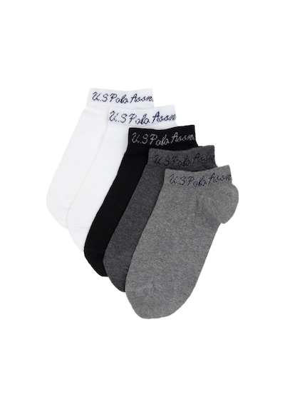 U.S. Polo Assn. 5' Li Patik Çorap James Cora GRİ MELANJ