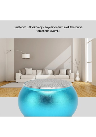 Taşınabilir Bluetooth Hoparlör Dahili Mikrofonlu Eller Serbest Arama Destekli Kompakt Tasarım
