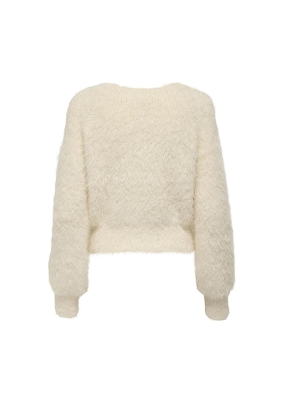 Only Onllulu Ls Rıb Short O-neck Cc Knt Beyaz