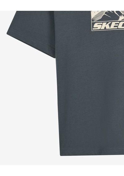 Skechers M Relax Fit Adventure T-shirt Erkek Gri S2620111-3998