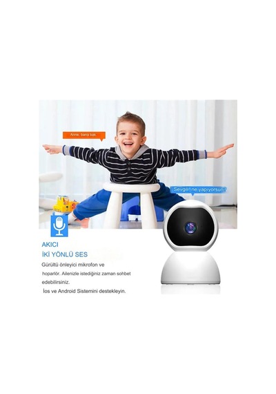 Cmr-26 Hd Akıllı Ip Kamera 360 Derece Dönebilen Mobil Uzaktan Iz