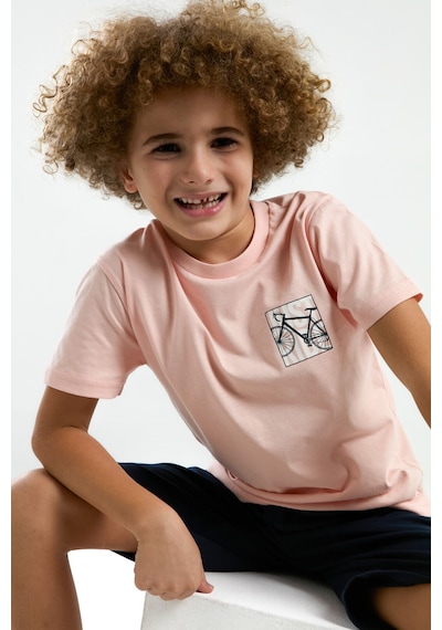 Arnetta Erkek Çocuk Pembe Bermuda Takım Pembe