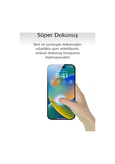 Apple İphone 16 Pro Uyumlu Ekran Koruyucu Tam Kaplayan Cam Darbe Emici Esd Anti Statik