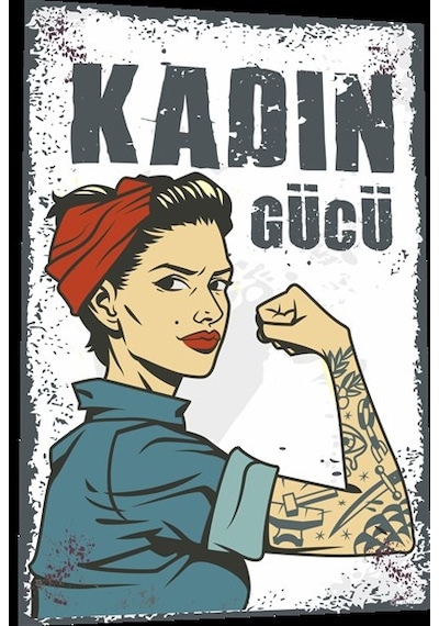 Kadın gücü Retro Ahşap Poster 758