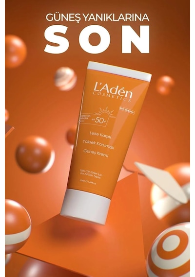 L'adén Cosmetics Güneş Kremi, Lazer Epilasyon Sonrası Için Yüksek Koruma Spf 50 Sku: Smg8690010514301 Açık Bej
