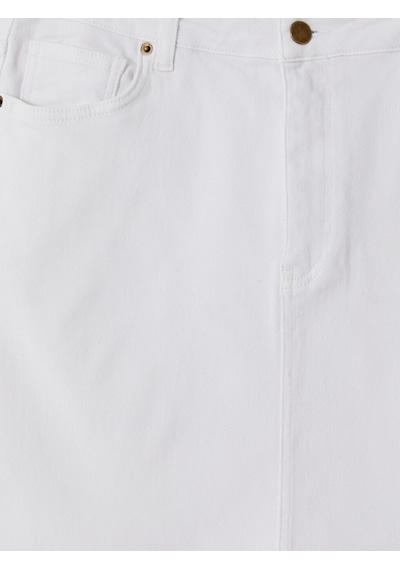 Lcw Petite Beyaz Dar Fit Mini Jean Etek