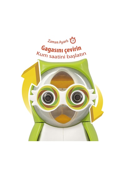 Baykuş Figürlü Kum Saatli Fırça Saklama Kabı - Asortili