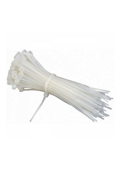 Beyaz Cırt Plastik Kelepçe 30 Cm Kablo Bağı - 3.6x300mm 100 Adet