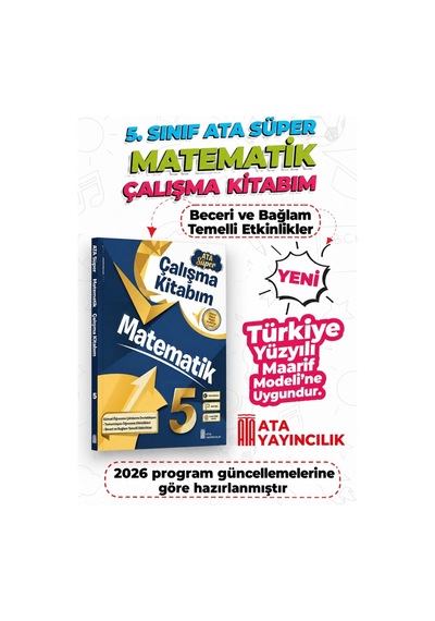 5. Sınıf Matematik Ata Süper Çalışma Kitabım Yeni