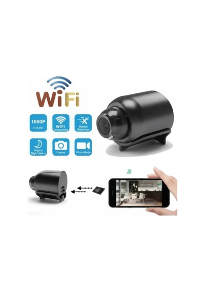1080p Hd Wifi Mini Kamera 120 Geniş Açı Gece Görüşü Manyetik 360 Döner Tf Kart Destekli Lisinya