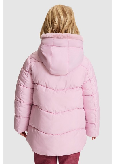 U.S. Polo Assn. Kız Çocuk Açık Pembe Kapüşonlu Fermuarlı Kaban 50328223-vr078 Acık Pembe