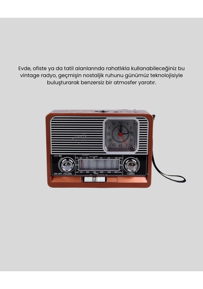 Mey İthalat Vintage Radyo Nostaljik Tasarım Ve Modern Teknoloji Bir Arada