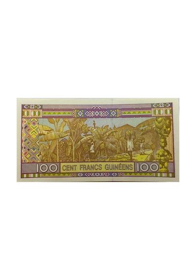 Yeni Gine 100 Cent Francs Yabancı Kağıt Para Çil Unc Koleksiyon Para