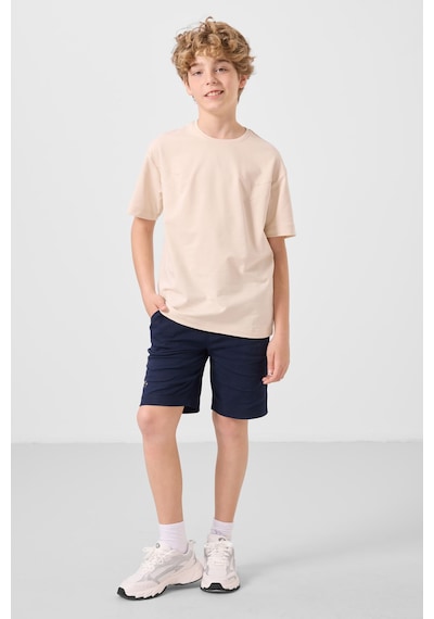 Bej-lacivert Pamuklu Oversize Fit Dokuma Hafif Esnek Chino Erkek Çocuk Şort Takım - 11277 Bej Bej-lacivert Pamuklu Oversize Fit Dokuma Hafif Esnek Chino Erkek Çocuk Şort Takım - 11277 Bej