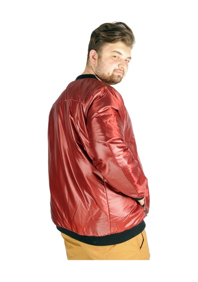 Mode Xl Büyük Beden Erkek Mont College Basic Wind 21227 Bordo 001