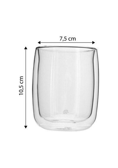 Jumbo Glory Double Wall 2'li Kase 400 Ml Şeffaf