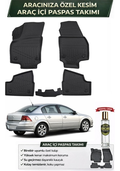 Opel Astra H Sedan 2011 Model Aracınıza Özel Üretim Esnek Kauçuk Paspas Takımı