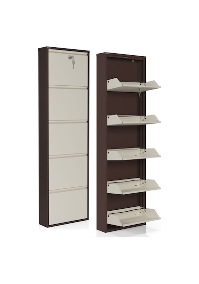 Ceha Kilitli 5'li Metal Ayakkabılık - Kahve/krem K.AYK-5 /AB8317-AB1013/KL Kahverengi Ceha Kilitli 5'li Metal Ayakkabılık - Kahve/krem K.AYK-5 /AB8317-AB1013/KL Kahverengi
