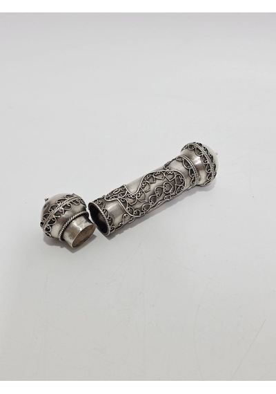 Antika Fransız 925 Ayar Gümüş Ferman Kutusu 65 Gram 12x3cm 171
