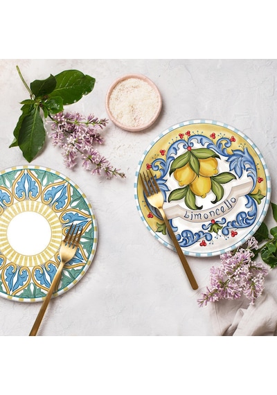 The Mia Limoncello Pasta Tabağı 6lı Set - 19 Cm
