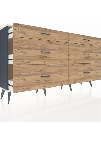 Arges Konsol 6 Çekmeceli 176x30x99 Antrasit-aytaşı/çam Aytası/atlas Çam - Antrasıt Arges Konsol 6 Çekmeceli 176x30x99 Antrasit-aytaşı/çam Aytası/atlas Çam - Antrasıt
