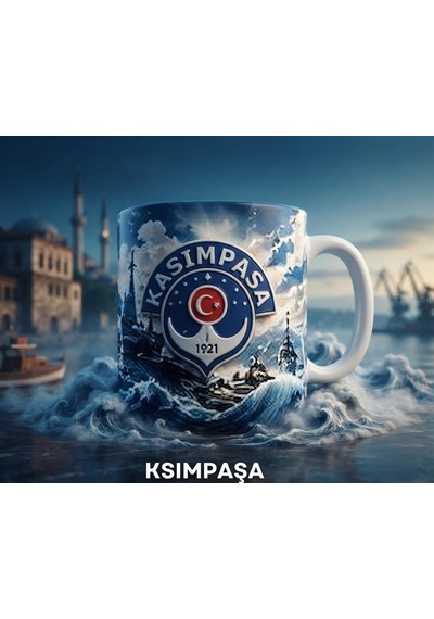 Kasımpaşa Lacivert Beyaz Kaliteli Kupa Bardak Taraftara Özel Tasarım