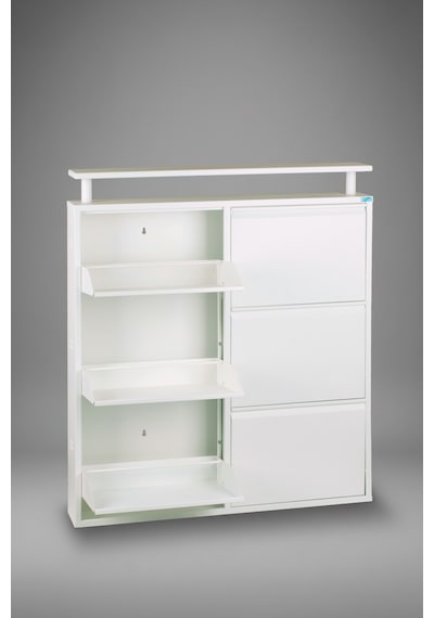 Lıccıa Metal Ayakkabılık 3 Lü Yatay Model Beyaz