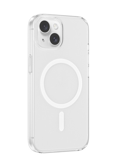 Maks Technology iPhone Uyumlu 14 Kılıf Ic Çipli Mkst Wireless Şarj Özellikli Şeffaf in Kapak - Şeffaf