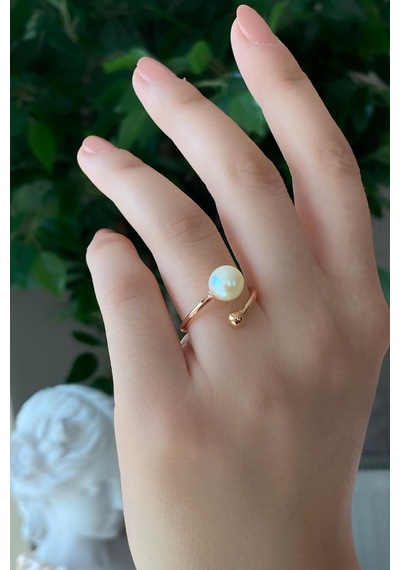 8,5 Mm Doğal İnci Yüzük Rose