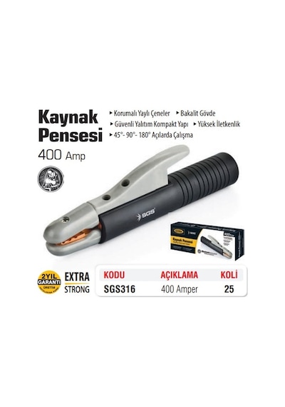 Sgs Kaynak Pensesi Bakalit 400 Amper Sgs316